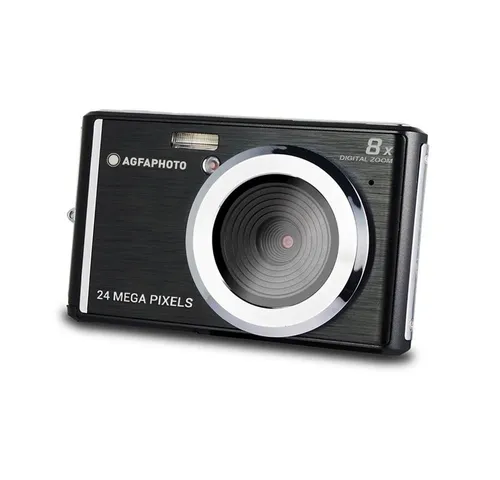 AGFA PHOTO Realishot DC5500 Kompaktkamera - Schwarz, 24MP - Kompaktkamera mit 24-Megapixel-CMOS-Sensor, 8-fach digitalem Zoom und HD-Videoaufnahme. Ideal für unterwegs, leicht und benutzerfreundlich für perfekte Aufnahmen.