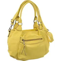 Produktbild Knautschige Handtasche mit kurzen und langem Henkel, gelb