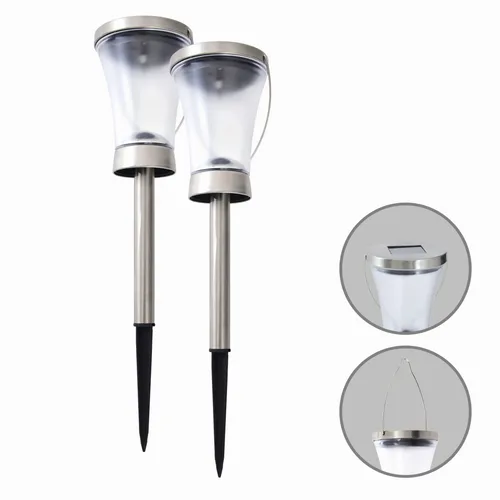 Light & More LED Deko Solarleuchte 2er-Set