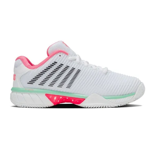 KSwiss Hypercourt Express 2 HB Tennisschuhe - Damen-Tennisschuhe für Clay/Sandplatz, bieten maximalen Grip und modernem Look mit HB-Sohle für Asche- und Kunstrasenplätze.