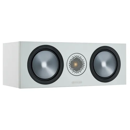 Monitor Audio Bronze C150 6G Center-Lautsprecher in Weiß - Lautsprecher für Heimkino, 2-Wege-System mit 120 Watt, bietet klaren Sound und elegante magnetische Abdeckung für ein stilvolles Setup.