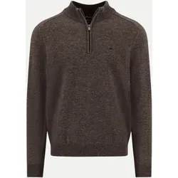 Casual-Fit Troyer Braun M - Stylischer Casual-Fit Troyer aus 100 % Wolle, ideal für kühle Tage. Komfortabel und vielseitig kombinierbar, perfekt für entspannte Anlässe oder Treffen mit Freunden.