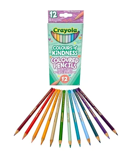 Crayola - Colours of Kindness, Buntstifte, 12er-Pack, für Schule und Freizeit, 68-1839