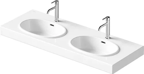 Duravit Balcoon Doppelwaschtisch 1300mm mit 2 Hahnlöchern