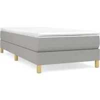 vidaXL Boxspringbett 90x190 cm Hellgrau mit Matratze von vidaXL