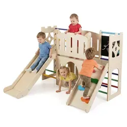 COSTWAY 8-in-1 Kinder Rutsche Klettergerüst