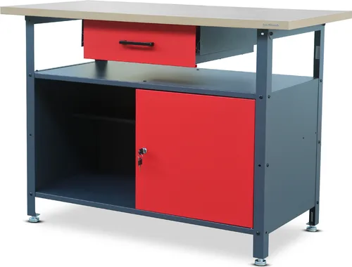 Jan Nowak Montagewerkbank 120x60 cm mit Schublade und Fach, belastbar bis 400 kg
