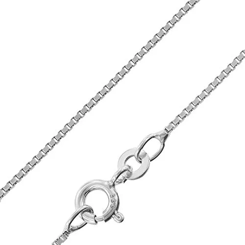 trendor Damen-Halskette 333 Weißgold Venezianer Breite 0,9 mm goldene Kette für Frauen, bezaubernde Geschenkidee, modische Goldkette aus Echtgold 71873-50 50 cm