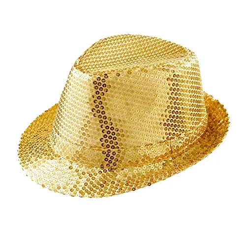 W WIDMANN MILANO Party Fashion - Hut Fedora, Hut mit Pailletten, Kopfbedeckung, Karneval