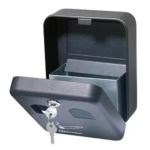 Bartscher Aschenbecher 860000 - Wandascher aus Stahl für Innen- und Außenbereich, mit 1 Liter Fassungsvermögen und sicherem Ausdrücken der Zigaretten. Inkl. 2 Schlüsseln für einfaches Entleeren.