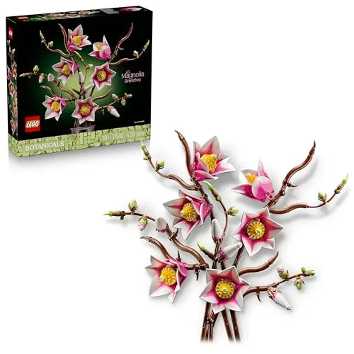 LEGO® Botanicals 11510 - Magnolienzweige - Vollständiges Set für kreative Baumeister ab 18 Jahren. Mit 435 Teilen bietet dieses LEGO Set ein einzigartiges Erlebnis für Gartenliebhaber und Fans von Pflanzen.