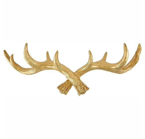 Hansmeier Geweih Wandgarderobe | Gold | 49 cm in gold von Hansmeier