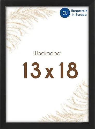 Wackadoo Living Bilderrahmen Holzbilderrahmen mit Glas für Einzelbilder diverse Formate & Farben, für 1 Bilder (AMALFI, in Natur, Weiß oder Schwarz, aus italienischem Holz, FSC), Fotowand, Puzzlerahmen, Dekoration, Poster, Collage für Fotos & Bilder
