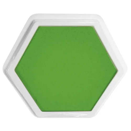 EDUPLAY 220-090 Riesenstempelkissen, 14x14cm, Sechseck, grün (1 Stück)