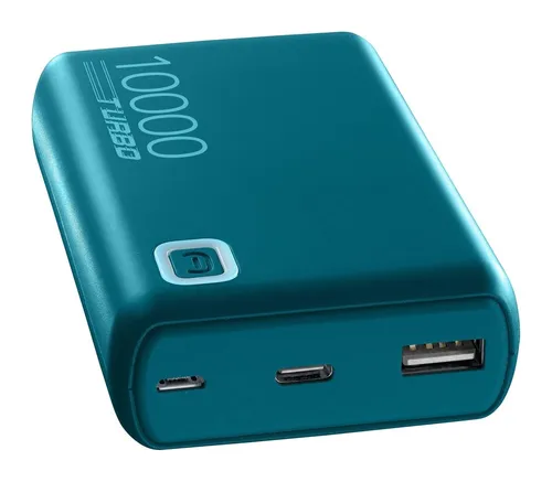 Cellularline Essence Turbo 10000 - Powerbank mit 20W Schnellladung - Powerbank mit 10000 mAh, ideal für unterwegs, bietet schnelle 20W Ladeleistung für Smartphones und Tablets.