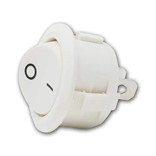 world-trading-net - 3er Set Wippenschalter rund, 1-polig, EIN/AUS, weiß