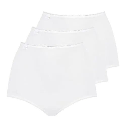 Sloggi Damen Slips 24/7 Cotton Maxi Slip 8301QG64 3er Pack, Farbe:Weiß, Wäschegröße:40, Artikel:-0003/03 White