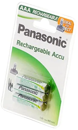 Panasonic HHR-4MVE/3BD Ready to Use Micro Batterie, 750 MAH