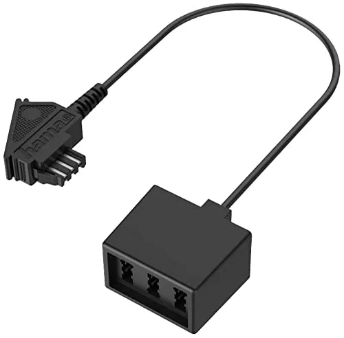 Hama DSL Anschlusskabel [1x TAE F Stecker - 1x RJ45 Stecker 8P2C] 10m schwarz