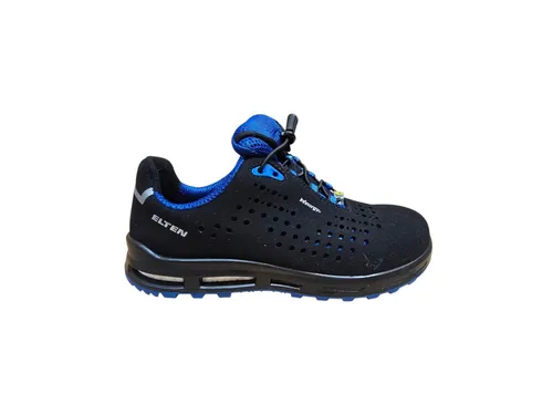 Sicherheitshalbschuh IMPULSE XXT blue Low ESD S1 - Größe 41 - Arbeits- & Schutzkleidung mit elastischem Schnürsystem für einfaches An- und Ausziehen, Leichtgewicht mit PU/PU Sohle für optimalen Laufkomfort und Rückführung der Energie.