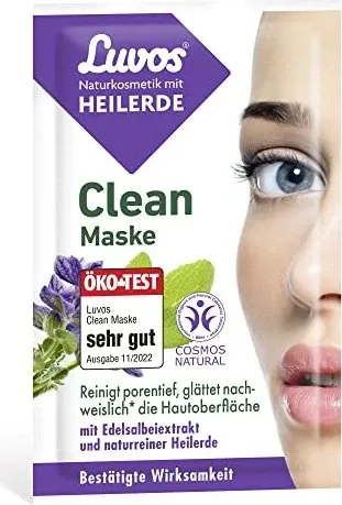 Luvos Heilerde Clean-Maske 2X7,5 ml - Gesichtsmaske mit natürlicher Heilerde, reinigt sanft und sorgt für ein frisches Hautbild - ideal für die tägliche Pflege.