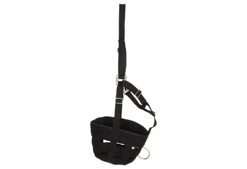 Horse Guard Weidemaulkorb mit Halfter für Pferde - Warmblut / L Fressbremse - Maulkörbe & Fresshemmer mit stufenlos verstellbarem Halfter, sorgt für langsameres Fressen und verringert das Risiko von Hufrehe. Robustes Nylon und luftiges Design für optimalen Tragekomfort.