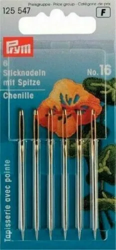 Sticknadeln mit Spitze, Nr. 16, 1,60 x 55mm