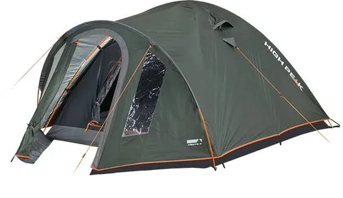 HIGH PEAK Kuppelzelt Nevada 4.1 - Zelt für 4 Personen mit Vorbau, 3.000 mm wasserdicht und UV 80 Schutz. Ideal für Camping mit wettergeschütztem Eingang und abgedunkeltem Innenzelt.