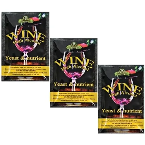 Turbohefe Bulldog Wine High Alcohol 84g – Schnelle Weinhefe für Wein & Fruchtmaische – Hohe Alkoholtoleranz 17% – Mit Nährstoffen & Spurenelementen