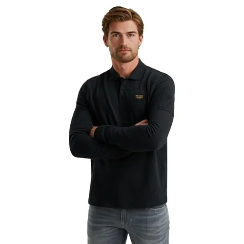 Langarm-Poloshirt PME LEGEND für Herren, Gr. XXL, blau von PME Legend