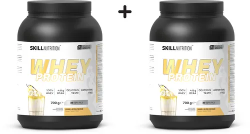 Skill Nutrition Whey Protein Powder, Vanilla Milkshake - (53,54 EUR/kg) 2 x