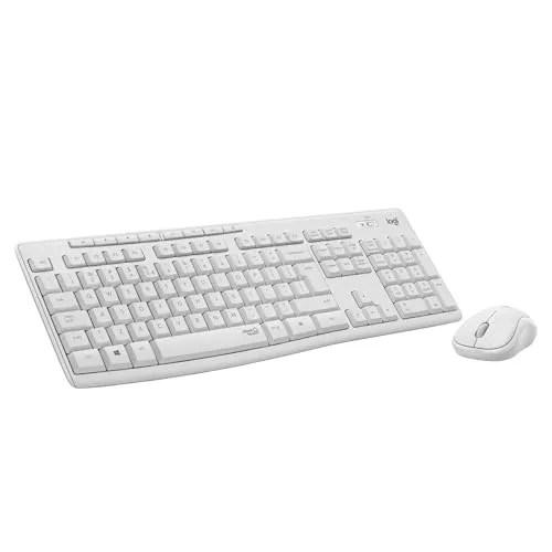 Logitech MK295 Kabelloses Tastatur-Maus-Set - Maus-Tastatur-Sets mit leisen Tasten für ungestörtes Arbeiten, ideal für Home Office oder ruhige Büroumgebungen.