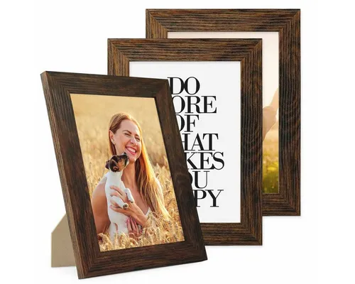 PHOTOLINI Bilderrahmen 3er Set breite Rahmen, extra Zubehör, (3er Set), im modernen Stil für Ihre stilvolle Wanddekoration