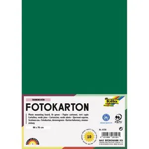 Folia Fotokarton 6158, 50 x 70 cm, tannengrün, 300g/m², 10 Blatt