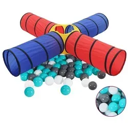 vidaXL Spieltunnel mit 250 Bällen - Mehrfarbig - Bällebad für Kinder, mit 250 bunten Bällen für endlosen Spielspaß. Strapazierfähiges, wasserfestes Polyester sorgt für Langlebigkeit und einfache Reinigung.