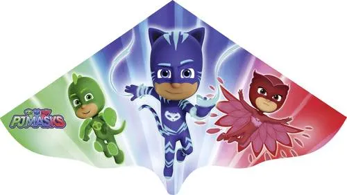 Günther Flug-Drache PJ Masks - Einleiner Drachen mit 115 cm Spannweite, ideal für Kinder ab 4 Jahren und sicheres Spielen im Freien