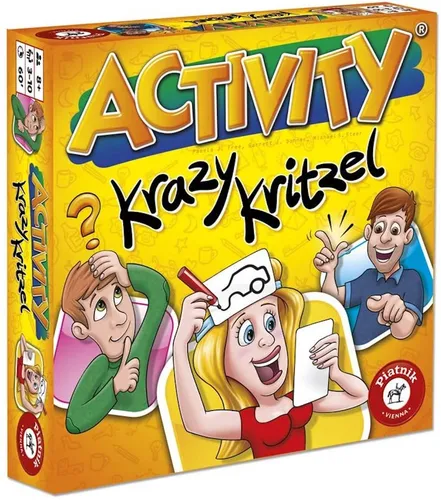 Piatnik 6063 - Activity Krazy Kritzel Partyspiel - Gesellschaftsspiel für 3-8 Spieler, fördert Kreativität und Teamgeist, ideal für Kinder von 5-7 Jahren.