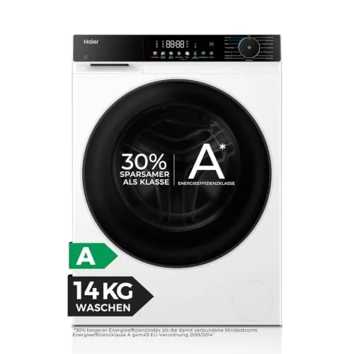 Haier HW140-BP14657U1 Waschmaschine 14kg mit hOnApp und Smart Dual Spray