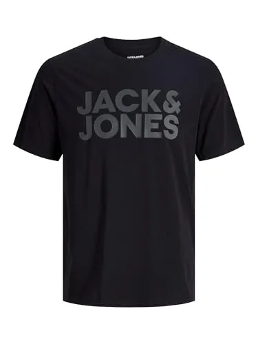 JACK & JONES Herren Jjecorp Logo Tee Crew Neck Noos T shirt, Schwarz, S EU