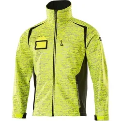 Soft Shell Jacke ACCELERATE SAFE, hi-vis Gelb/Schwarz, Größe XL - Funktionsjacke mit hoher Sichtbarkeit, atmungsaktiv und winddicht. Ideal für Arbeitseinsätze, bietet viel Bewegungsfreiheit und Sicherheit durch Reflexeffekte.