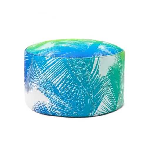 Lumaland Sitzsack Pouf Tropical | 3in1 Outdoor Hocker & Tischchen