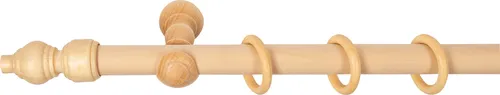 SN DECO GROUP Gardinenstange Filigrano 1-läufig 160 cm beige - Elegante 1-läufige Gardinenstange aus Holzwerkstoff, fixmaß 160 cm, inklusive Befestigungsmaterial. Ideal für eine stilvolle Wandmontage in verschiedenen Farben erhältlich.