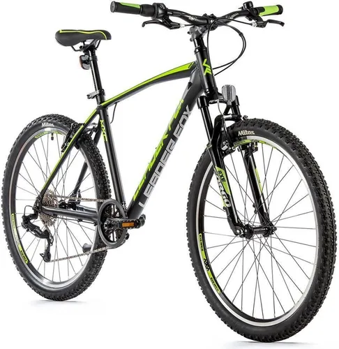 Zoll Alu Mountain Bike Fahrrad Leader Fox MXC S-Ride 8 Gang Schwarz Grün Rh46cm 26