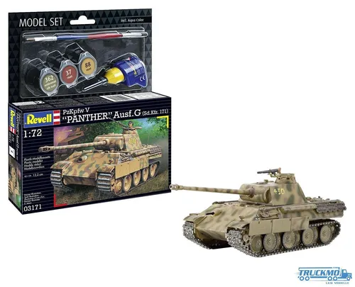 Revell Modellset Panther Ausf. G 63171 - Detailliertes Modellfahrzeug - Modellfahrzeuge, inklusive umfangreicher Teile und einfacher Montageanleitung für ein authentisches Bauerlebnis.