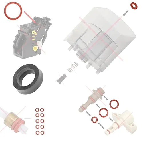 Snapworld-Kaffee Dichtung O-Ringe für Saeco Philips Gaggia Kaffeemaschinen, Wartungsatz für Brühgruppe Wassertank Auslaufventil Supportventil Druckschlauch Verbindungen zu SUP HD & Baugleiche Modelle