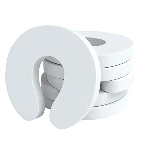 EAZY CASE 6X Fingerklemmschutz, Türstopper aus Schaumstoff, Kindersicherung gegen zufallende Türen und Fenster, Abstandshalter für Schubladen zum Stecken, Stoßschutz für Ecken und Kanten, Weiß