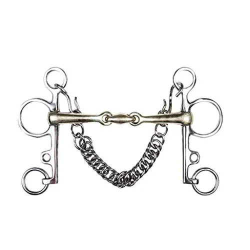 HKM SPORTS EQUIPMENT Pelham Argentan, 16 mm, Unterzug 7 cm, 40 mm/ 135 Weite Gebisse-9899 L