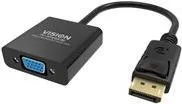 Vision Professional - Videoadapter - DisplayPort (M) zu HD-15 (VGA) (W) - Schwarz