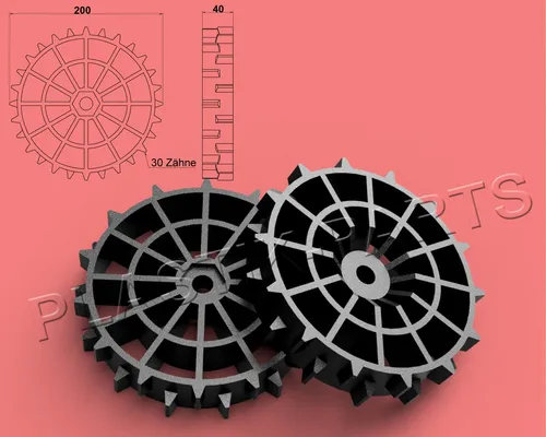 Plastik Parts Mähroboter-Rad Antriebsräder 2er Set Offroad - Zubehör für Gartengeräte, robustes ABS-Material für optimale Leistung und Haltbarkeit auf unebenem Gelände.