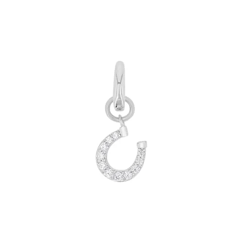 Amor Charm-Einhänger Hufeisen mit Zirkonia - Charm-Anhänger aus 925 Sterling Silber, stilvolles Design und hoher Tragekomfort, ideal für jeden Anlass.